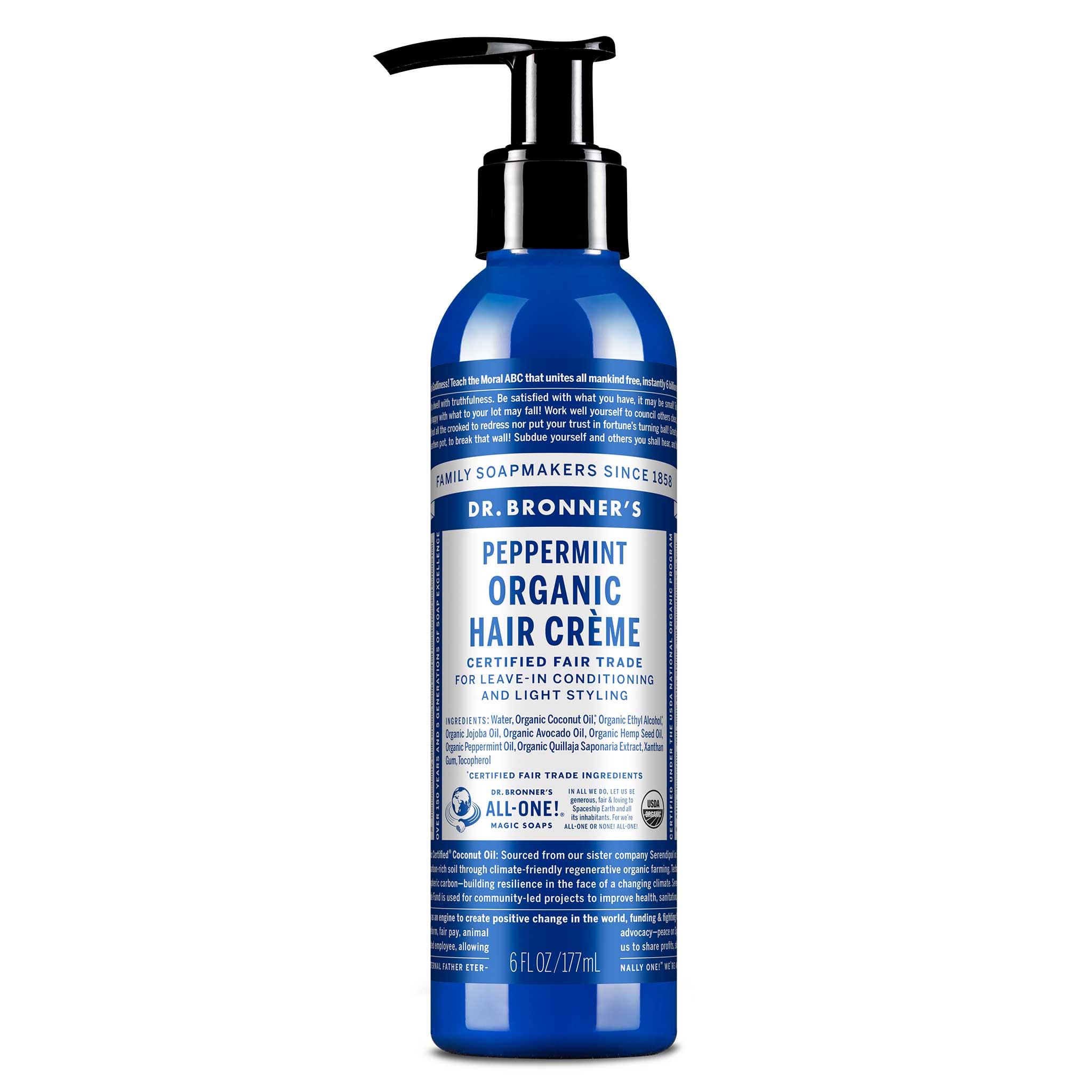 dr-bronners-organic-hair-creme-6oz-peppermint-1 Peppermint - Organic Hair Creme - Image 1