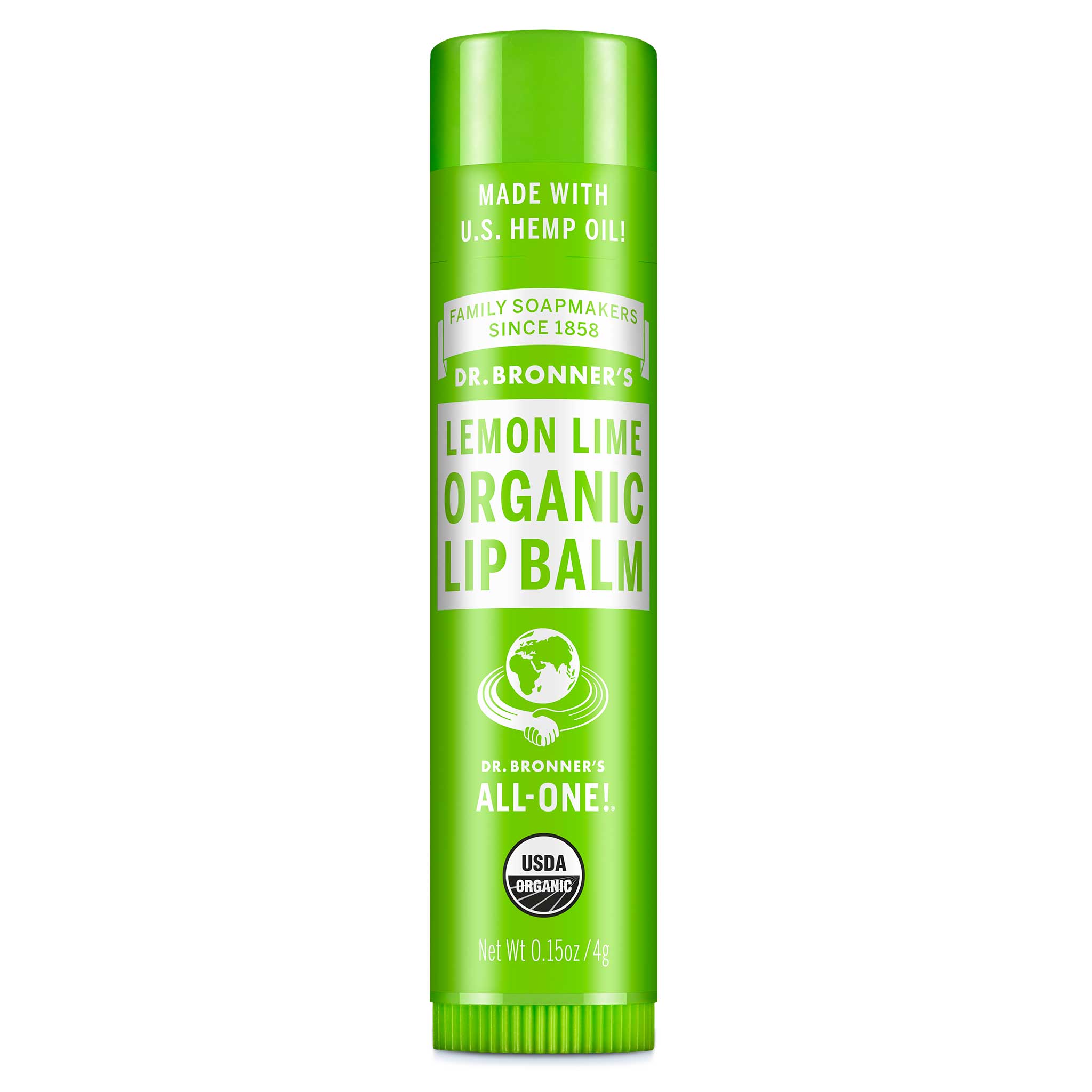 dr-bronners-organic-lip-balm-0p15oz-lemon-lime-1 Lemon Lime - Organic Lip Balms - Image 1